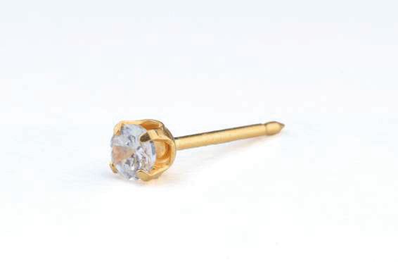 18KT solid gold ear piercing stud, catalogue ref. 243E