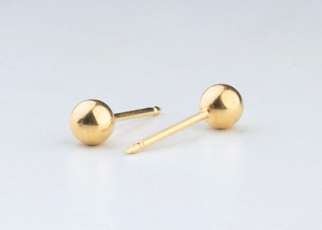 24KT gold-plated ear piercing stud, catalogue ref. 11C