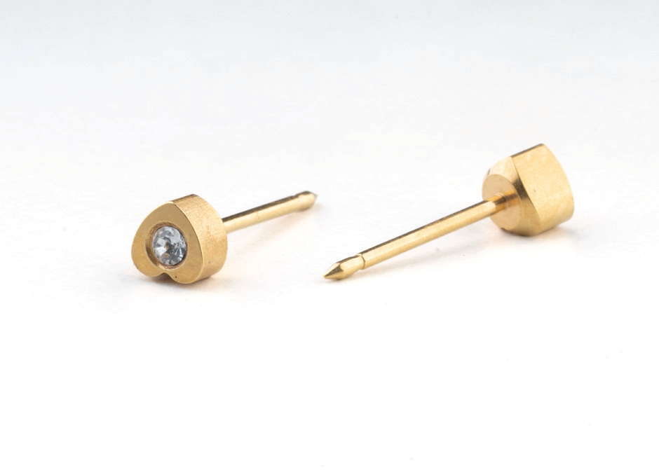 24KT gold-plated ear piercing stud, catalogue ref. 25C