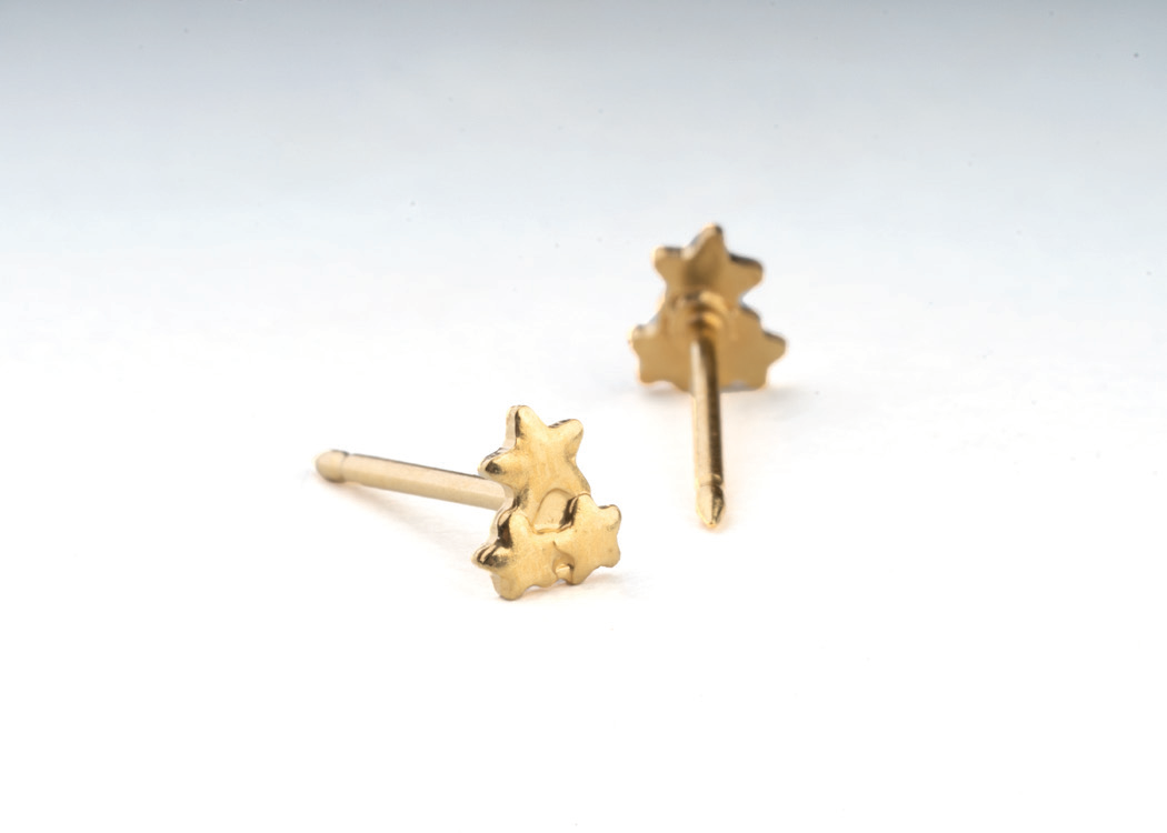 24KT gold-plated ear piercing stud, catalogue ref. 62C
